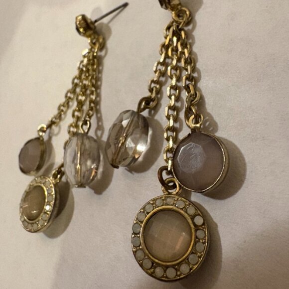 Elegant pink and Gold Earrings - Picture 1 of 3